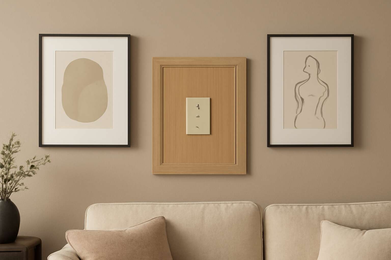 wall decor to hide outlets