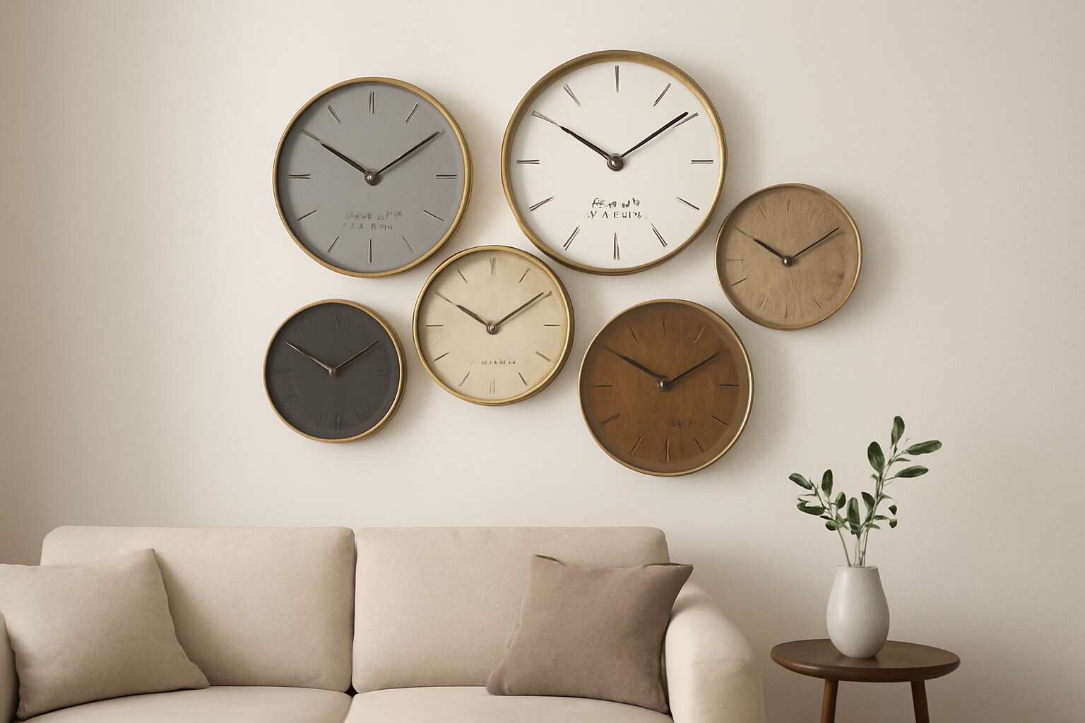 time zone clock wall decor
