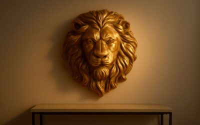 Elevate Your Living Room with lion head wall decor: A Majestic Accent.