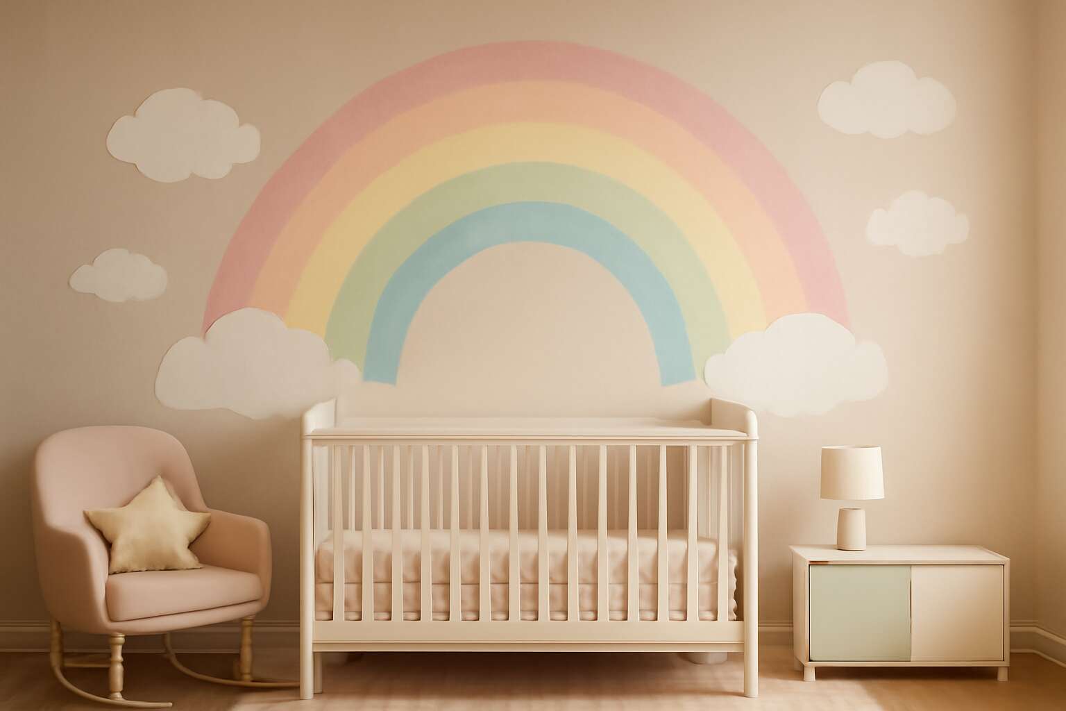 nursery wall decor rainbow