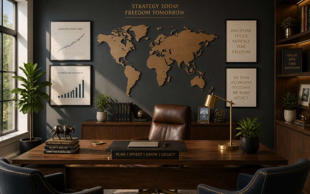 Choose financial advisor office wall decor that builds client trust.