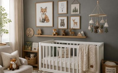 Wall decor nursery boy ideas for a playful, modern baby room.